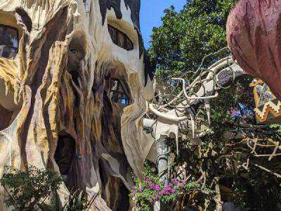 One of the many wild views at the crazy house in Da Lat