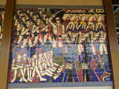 A mural at the Cu Chi tunnels